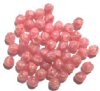 50 8mm Satin Pink Glass Rose Beads